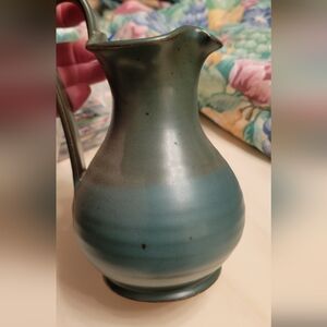 Handmade Green Matte Pitcher * 7"×4" * Ceramic POTTERY